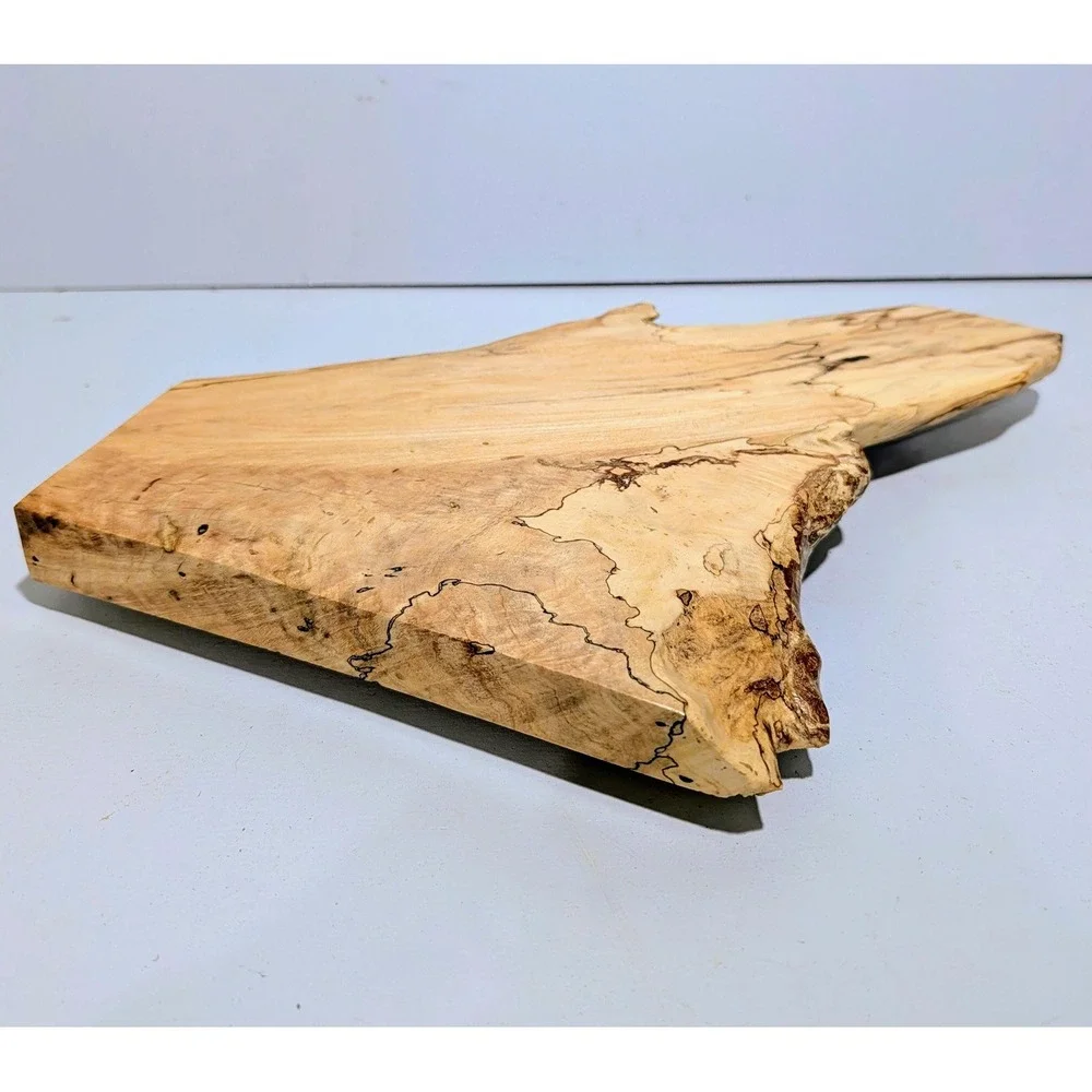 Display Table, Elevated Spalted Maple Tray, Corner Keepsakes, 15